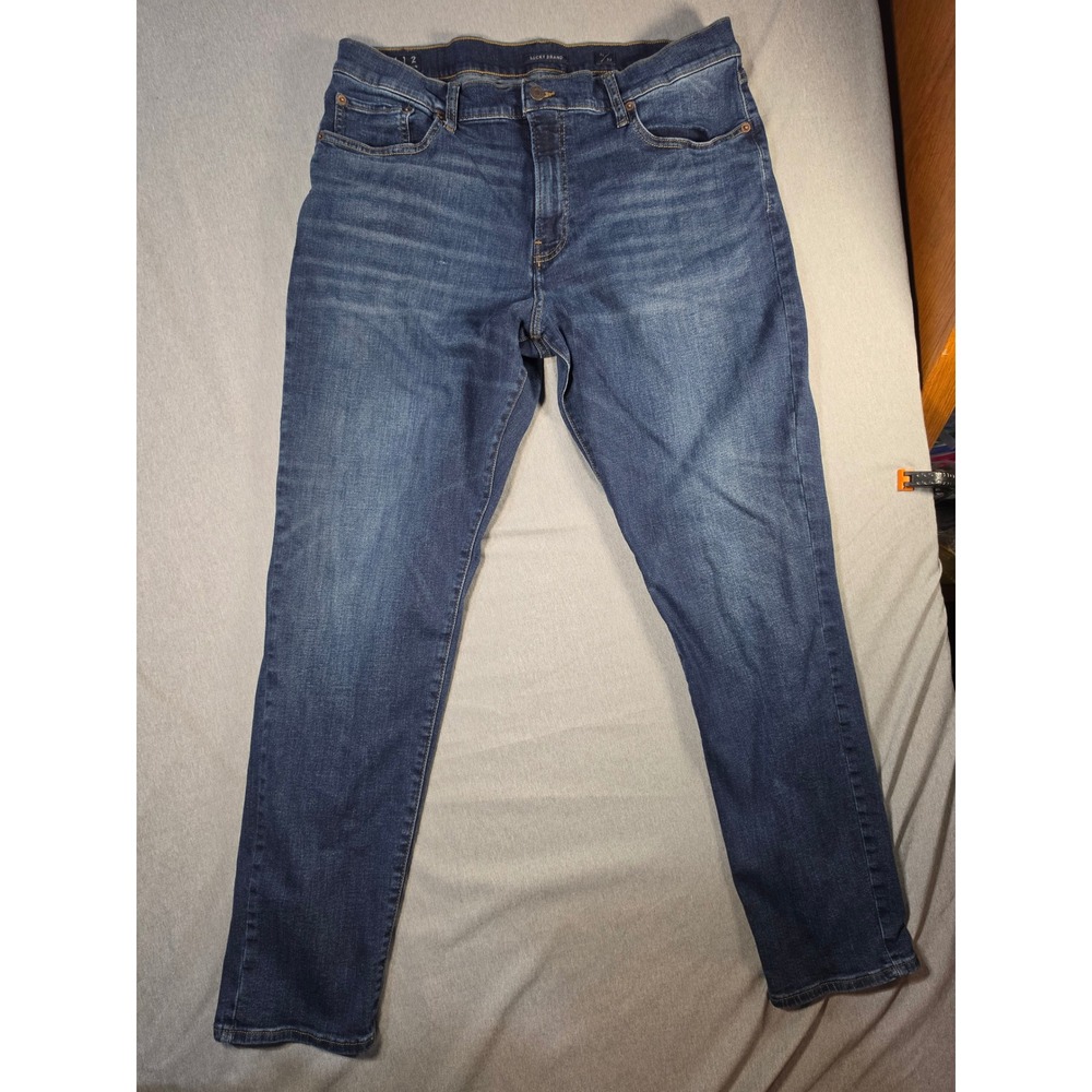 Lucky Brand 412 Athletic Slim Jeans Mens 36x32 Dark Wash Stretch Denim Blue